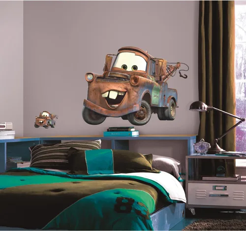 Miniatura 2 de Disney RoomMates RMK1519GM Pixar Cars Mater - Calcomanía de pared gigante para despegar y pegar