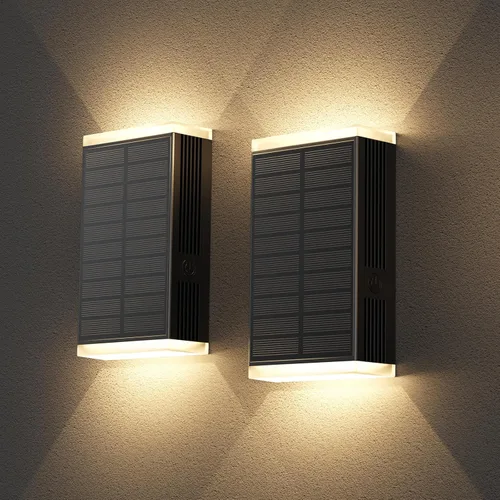 Lámpara solar de pared para exteriores, 3000/4000/6000K, 3 modos de iluminación del anochecer al amanecer, aplique de pared IP67, impermeable,