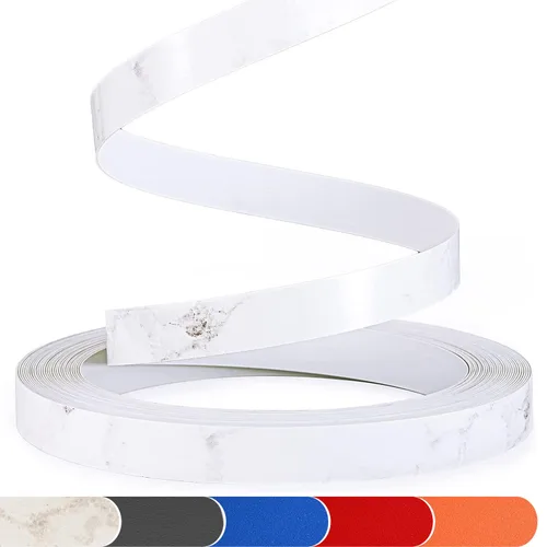 Miniatura 19 de Bandas de borde de PVC, 7/8 "x 25 pies mate blanco ribete de chapa no pegado para muebles de gabinete de mesa Matt blanco