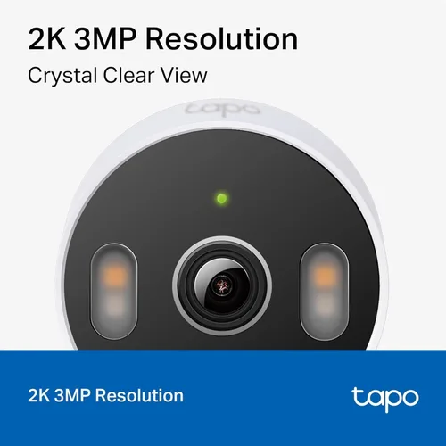 Miniatura 3 de Tapo - Cámara de seguridad 2K 3MP para interiores/exteriores - Detección gratuita de personas/movimiento/llanto, visión nocturna en color, Blanco
