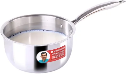 Miniatura 6 de Wonderchef Venice Triply Stainless Steel 3 Pc. Cookware Set Fry Pan 20cm, Kadhai with Lid 24cm Non-Toxic Safe to Use Uniform Heating