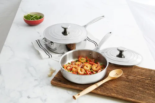 Miniatura 6 de Le Creuset Sartén de acero inoxidable de tres capas, 3 cuartos de galón.
