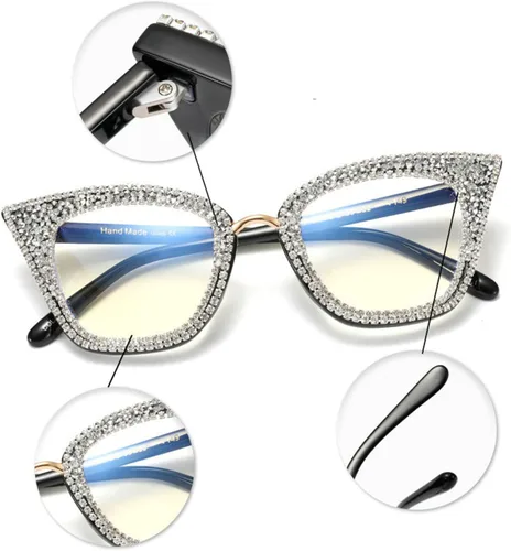 Miniatura 3 de Gafas de lectura bifocales fotocrómicas de transición de diamantes de imitación de ojo de gato sexy para mujer mirar lejos y cerca de gafas de sol