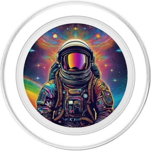 Miniatura 2 de Cosmic Dreamer Astronauta Space Psychedelic Trippy Print PopSockets MagSafe PopGrip para iPhone