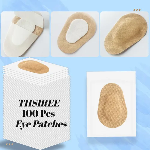 Miniatura 7 de 100 parches adhesivos para los ojos para niños, parche médico desechable transpirable para ambliopía ojo perezoso, vendajes adhesivos sin látex