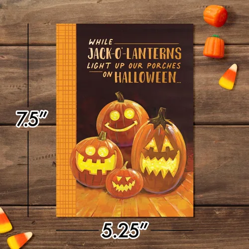 Miniatura 6 de Designer Greetings Special Thoughts - Tarjetas de felicitación de Halloween, ciudad fantasma (6 tarjetas con sobres naranjas), para fiestas