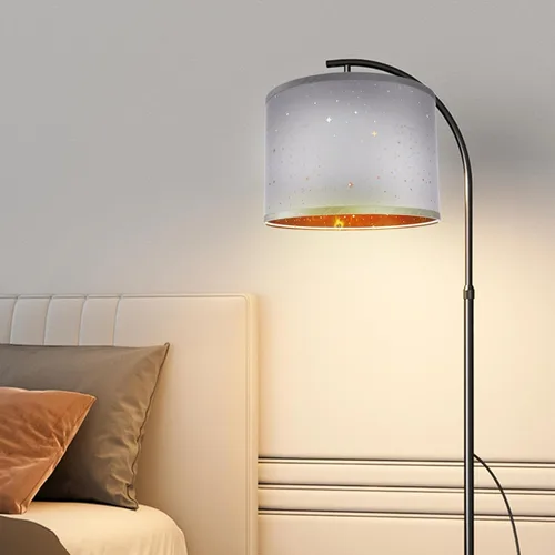 Miniatura 5 de LIFKOME Lámpara de mesa Pantalla de tela Pantalla Estrella Tambor s Hueco Cubierta de Mesa Clip en Bombilla Lámpara S Reemplazo Para Al lado De La
