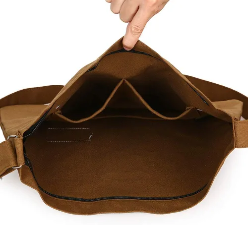 Miniatura 182 de Covelin - Bolsa de hombro informal de lona para mujer, estilo bohemio y retro, bolsa de mano, bolso cruzado, tamaño grande