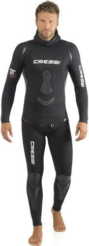 Miniatura 3 de Cressi Apnea - Traje de neopreno de pesca submarina de apnea de 2 piezas, chaqueta y pantalones, almohadilla de pecho, protección de rodilla, diseño