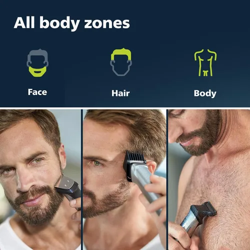 Miniatura 3 de Philips Norelco Multigroom 9000 Series MG9740 - Recortador de precisión 18 en 1 para cara, cabeza y cuerpo con cuchillas de titanio, 6 horas