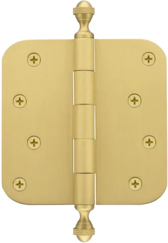 Miniatura 7 de Grandeur Hardware 824304 Bisagra residencial con punta de bellota de 3.5 pulgadas con esquinas de radio de 5/8 pulgadas en peltre antiguo