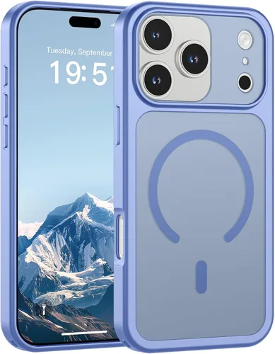 Miniatura 32 de SUPFINE Funda magnética para iPhone 11 Pro Max (compatible con MagSafe) (protección contra caídas de grado militar), delgada, translúcida mate, a