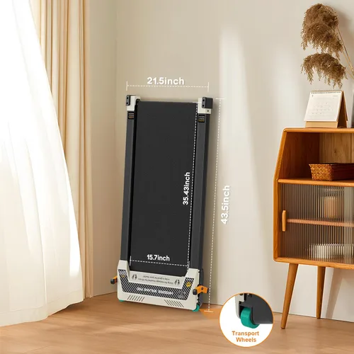 Miniatura 7 de AKLUER Caminadora Plegable con Inclinación – Caminadora 2 en 1 de Doble Cara para Debajo del Escritorio con Masajeador de Pies Shiatsu, Caminadoras