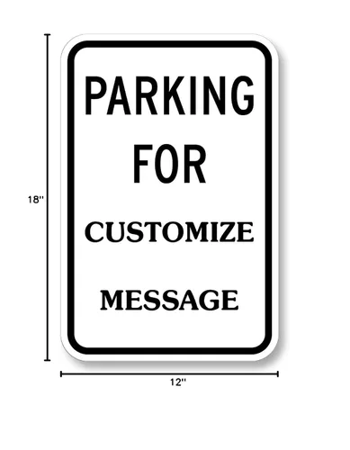 Miniatura 5 de Letrero personalizado "Parking For - Add Your Message" de SmartSign Aluminio de 12 x 18 pulgadas