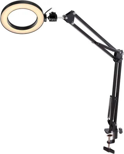 Miniatura 4 de Kit de luz de anillo de escritorio y pared, anillo de luz USB de 6 pulgadas con soporte de montaje para YouTube, tareas, manualidades, arquitecto