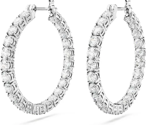 Miniatura 3 de SWAROVSKI Matrix Crystal Earrings Collection, Blue, Clear, and Pink Crystals on Multiple Finishes