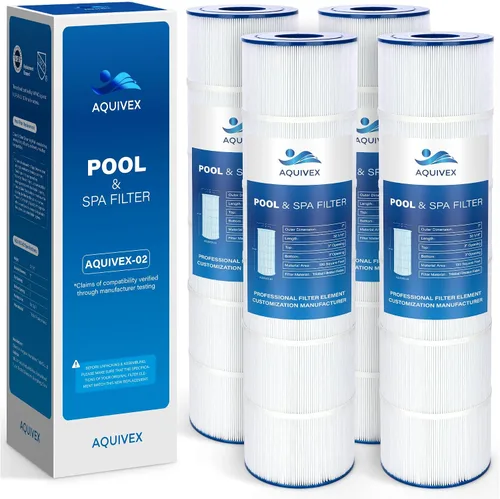 Paquete de 4 cartuchos de filtro de piscina CCP520, compatibles con Pentair Clean & Clear Plus 520, 160332, R173578, 178585, Pleatco PCC130,
