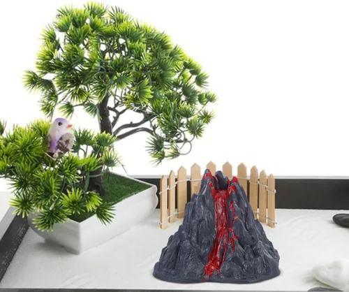 Miniatura 3 de Juguete de volcán, 10 piezas, kit de ciencia de volcán, modelo de erupción para niños de 4 a 6 años, simulación de dinosaurios, juguetes del mundo
