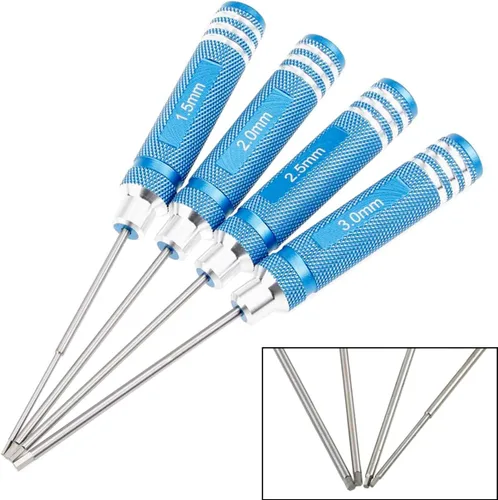 Miniatura 5 de Compartir Goo H1.0.197 in 0.079 in 0.098 in 0.118 in Mango Allen Destornilladores hexagonales Kit de herramientas de controlador de llave Compatible