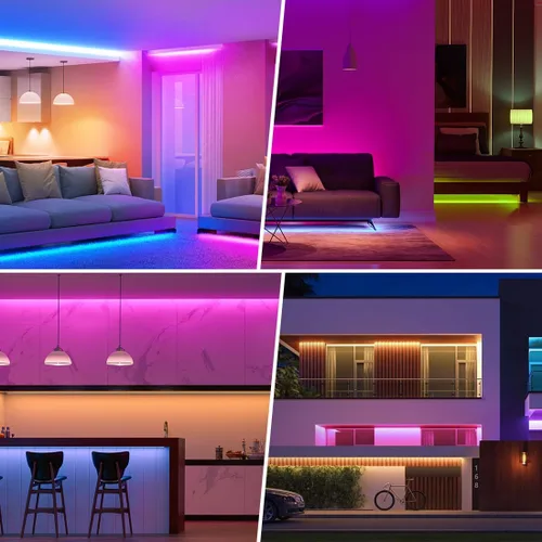 Miniatura 8 de BTF-LIGHTING FCOB COB - Tira de luz LED RGB con certificación UL, 810 LEDs/m de alta densidad flexible que cambia de color, DC12V 9.8 pies y 0.394