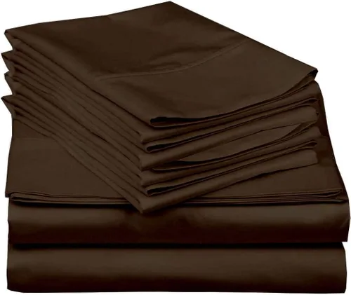 Miniatura 18 de Mattress-Homes Juego de sábanas tamaño Queen de 6 piezas, colección Hotel Luxury, 100% algodón egipcio, sábana bajera ajustable de 18 pulgadas