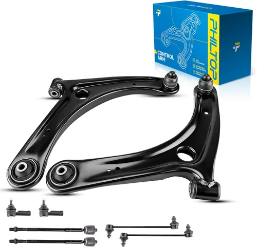 Miniatura 35 de PHILTOP Kit de suspensión delantera de 10 piezas, brazos de control inferiores con juntas de bola, eslabones de extremo de barra estabilizadora