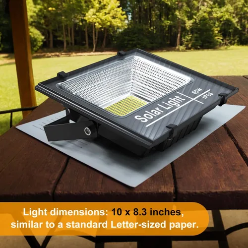Miniatura 5 de Reflector solar para exteriores, 1500LM 6000K reflectores brillantes, luz de seguridad de energía solar impermeable IP65, luz automática