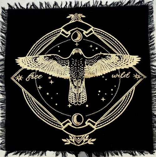 Miniatura 32 de CRAFT KALA Tela de altar planetas espirituales, estrellas rituales y galaxia, hermoso sistema solar, sistema solar, oro y plata, 24 x 24 pulgadas