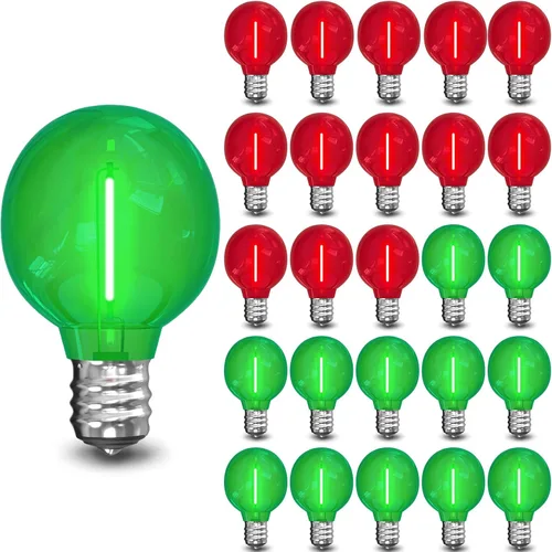 Miniatura 12 de Bombillas de Repuesto LED Edison ST40, 10 Bombillas de Luz Transparentes de 0.6 Vatios, Bombillas LED para Cadena de Luces, Bombillas de Repuesto