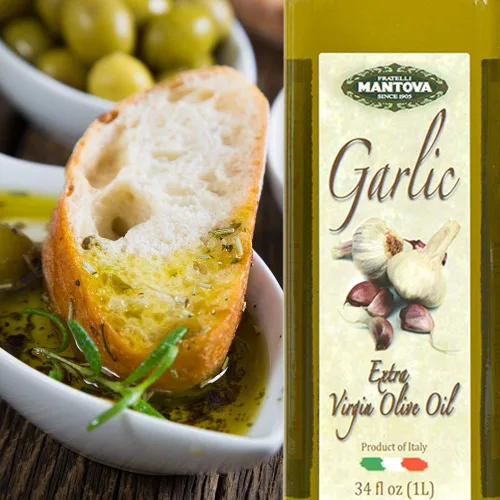 Miniatura 5 de Mantova Aceite de oliva virgen extra de ajo (AOVE), prensado en frío, calidad premium, importado de Italia, perfecto para cubrir ensaladas