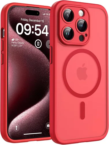 Miniatura 33 de TOCOL Funda magnética 3 en 1 para iPhone 14 Pro, mejorada [protección completa de cámara] con 2 protectores de pantalla, funda de grado militar Azul