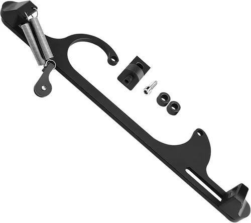 Soporte de cable del acelerador para 4150 4160 Series Soporte de carburador ajustable Soportes de acelerador de aluminio (negro)