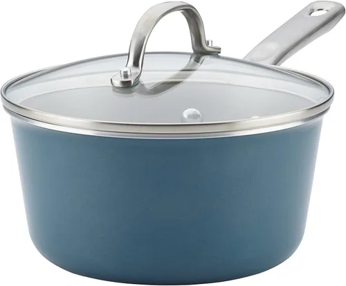Miniatura 9 de Ayesha Curry Home Collection - Cacerola antiadherente con tapa, 3 cuartos de galón, color marrón