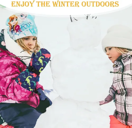 Miniatura 12 de Zando Guantes de invierno para niños pequeños, guantes de esquí impermeables para niños, guantes de nieve cálidos para niños y niñas