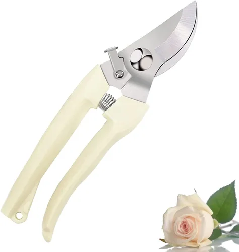 Miniatura 8 de Leize - Juego de tijeras para flores, paquete de 2 unidades, tijeras florales de acero inoxidable premium y engrosadas, podadora fuerte para flores