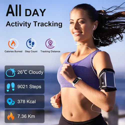Miniatura 2 de Reloj inteligente (respuesta/hacer llamada), nuevo rastreador de fitness 2025 para hombres y mujeres, reloj de fitness HD de 1.57 pulgadas, monitor