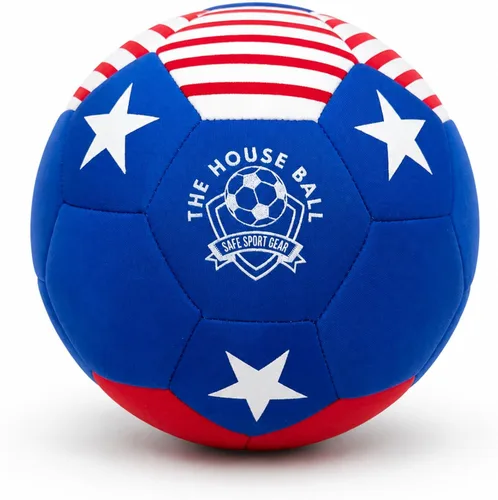 Miniatura 8 de The House Ball - La pelota de fútbol original suave y segura para interiores, tamaño 4, creada para el interior de tu hogar y patio, sin rozaduras