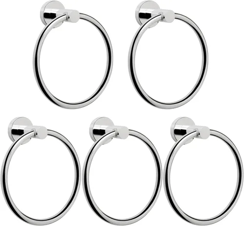 Miniatura 9 de NearMoon Anillo de Toalla de Baño, Accesorios de Ferretería de Baño - Soporte de Toalla de Mano de Acero Inoxidable Engrosado para Baño, Colgador
