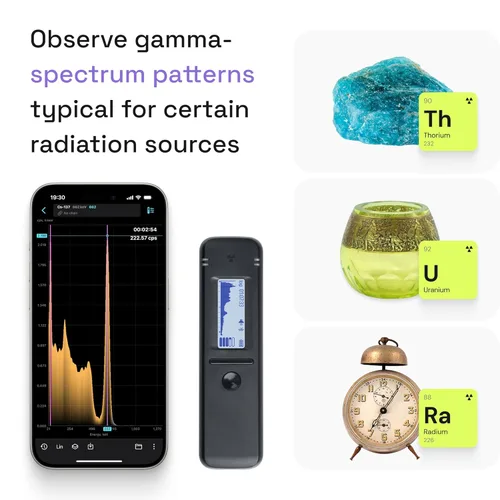 Miniatura 2 de Contador Geiger inteligente Radiacode-103 con aplicación móvil gratuita. Detector de radiación nuclear RC103 (8.4% FWHM)