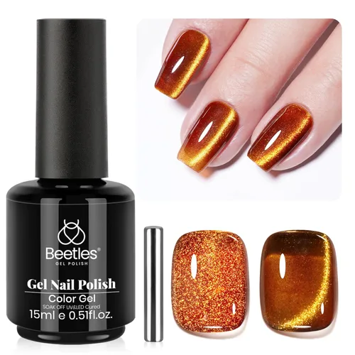 Miniatura 26 de Beetles - Esmalte de uñas de gel ultravioleta semipermanente sin HEMA de alto brillo para manicura francesa y arte de uñas, frasco a juego, blanco
