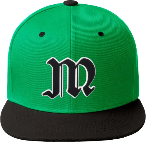 Miniatura 738 de Daxton Gorra clásica con visera de billete plano con letras del alfabeto inglés antiguo de la A a la Z