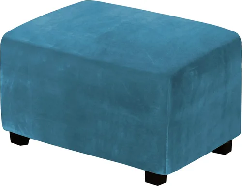 Miniatura 17 de H.Versailtex. - Funda de terciopelo elástico ajustable, rectangular, para taburete o caja de almacenamiento,1 pieza, elástica, ajustable