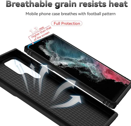 Miniatura 9 de Funda para Samsung Galaxy S22 Ultra con cubierta para lente de cámara, protector de pantalla HD, probado contra caídas de grado militar, soporte