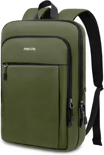 MOSISO Laptop Backpack for Men, Slim Lightweight Compact Computer Backpack for College Work Business Office Travel, 15.6 inch Waterproof Commute