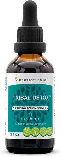 Extracto de hierbas de desintoxicación tribal, tintura de glicerita sin alcohol, cúrcuma, diente de león, cardo mariano, bardana, cuchillos,