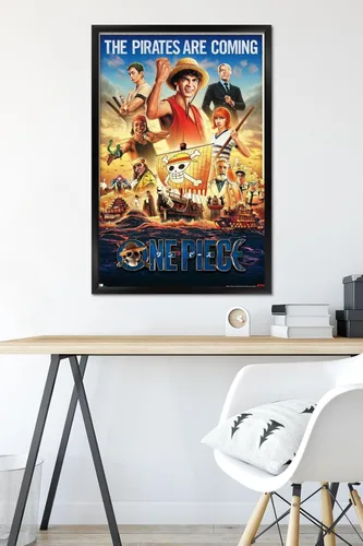 Miniatura 6 de Trends International Netflix One Piece - Póster de pared de una hoja, 34 pulgadas de largo x 22.4 pulgadas, versión enmarcada en negro Versión