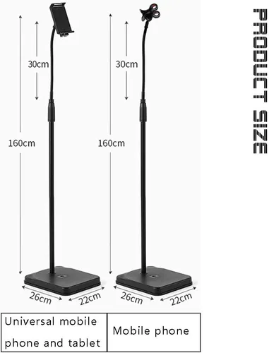 Miniatura 5 de Soporte para teléfono para cama, soporte de suelo ajustable, soporte de teléfono, soporte para selfie Stick Live Broadcast Bed Watching Tv Dramatic