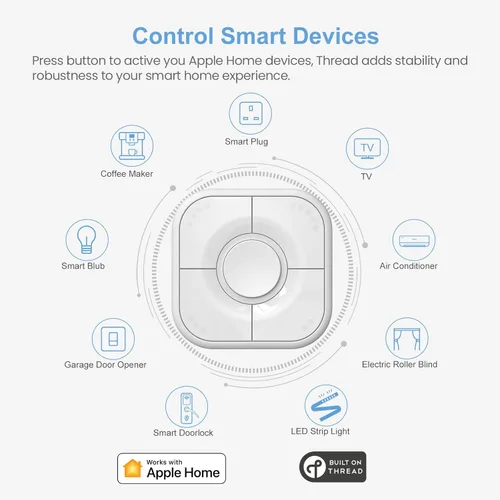 Miniatura 2 de Botón inteligente Onvis, interruptor inteligente de 5 teclas, controlador de escena, compatible con Apple HomeKit, activa automáticamente accesorios