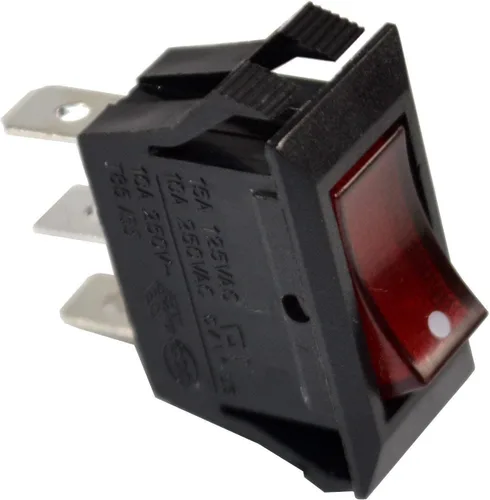 HQRP Interruptor basculante iluminado rojo encendido y apagado compatible con la máquina de palomitas de maíz Great Northern Princeton Popper NF1044
