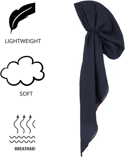 Miniatura 72 de Madison Headwear Bufandas preatadas para la cabeza para mujer con material ligero prensado y atractivo